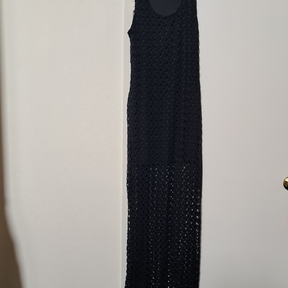 Celebrity Pink Black Sleeveless Scoop Neck Maxi Dress